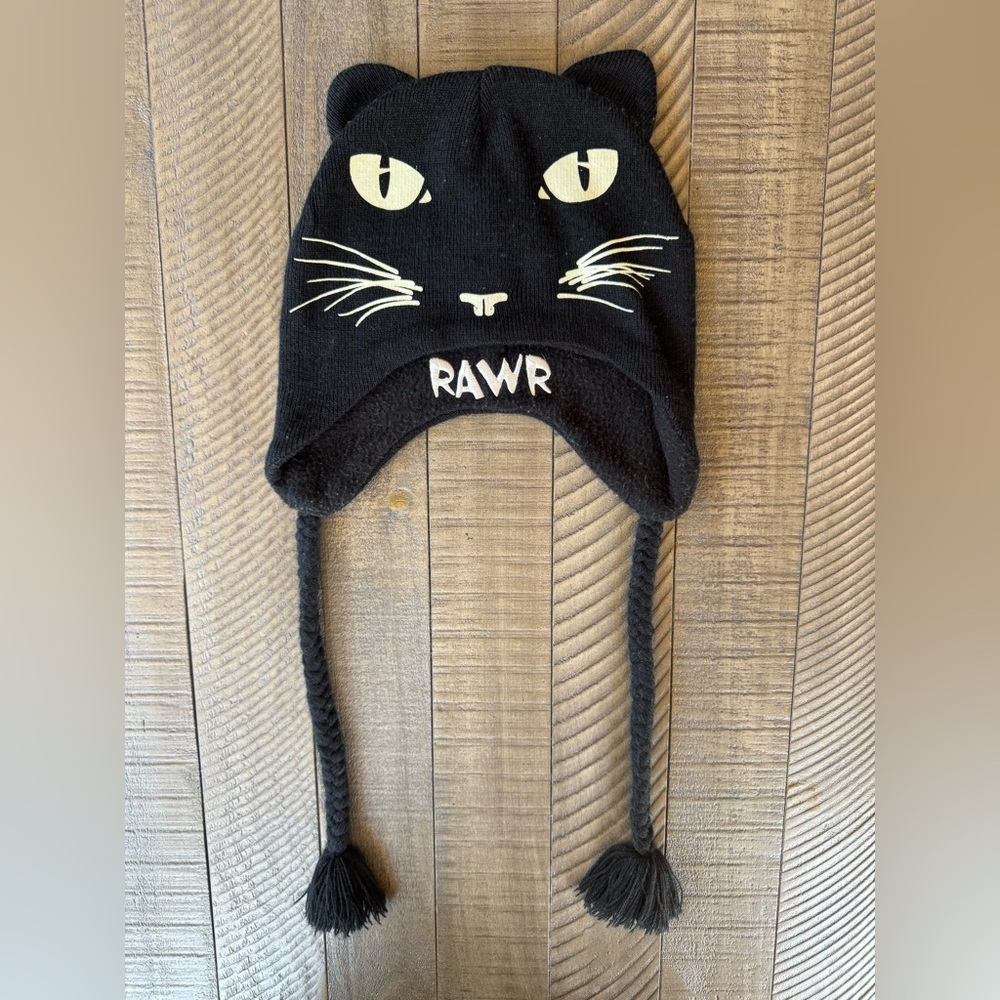 Black Cat Ear Beanie Hat (Big Girl/Teen/Tween)